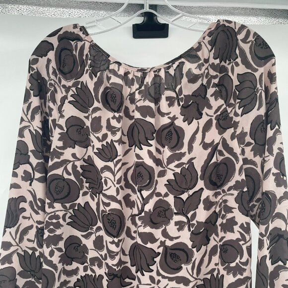 Loft Womens Floral Long Sleeve Top Multicolor Size Medium - Picture 6 of 9